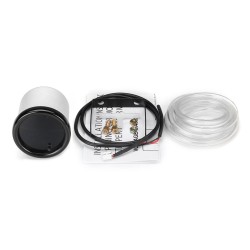 Turboahtimen ahtopainemittari 52 mm 12v -1–2 bar 7-värinen led-valaistus musta linssi