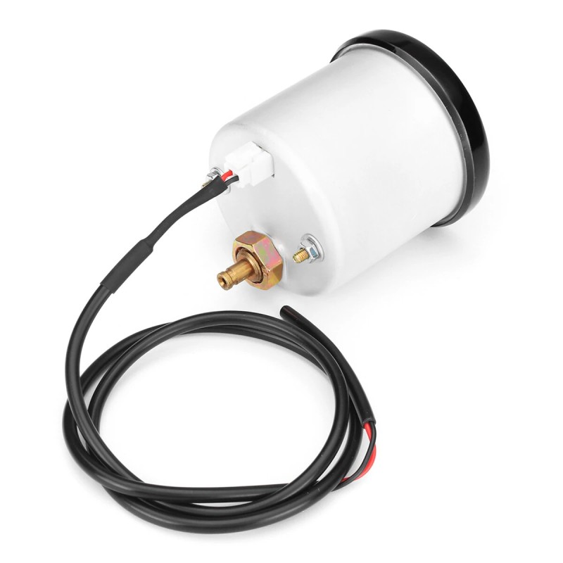 Turboahtimen ahtopainemittari 52 mm 12v -1–2 bar 7-värinen led-valaistus musta linssi