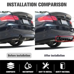 Takapuskurin yleismallinen diffuusori 5-siivekettä hain evätyyli ABS-muovi alahelma