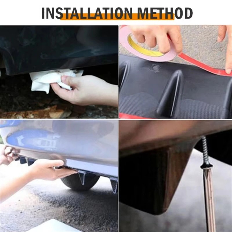 Takapuskurin yleismallinen diffuusori 5-siivekettä hain evätyyli ABS-muovi alahelma