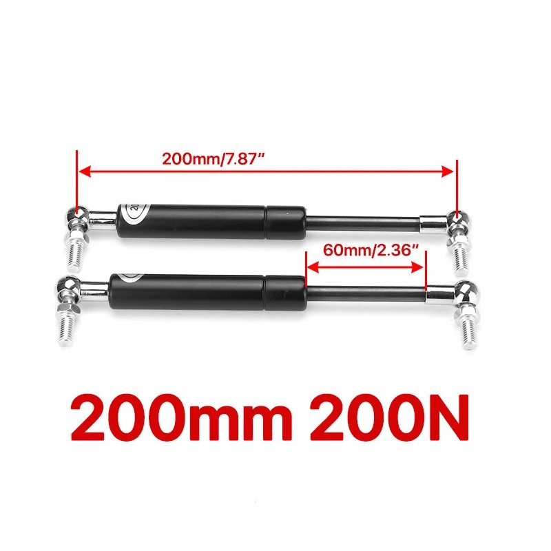 Kaasujousipari 200 millimetriä 200 newton universaali autoihin ja asuntovaunuihin
