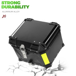 Moottoripyörän 45L takaboxi alumiininen kovakotelo lukittava vedenpitävä kiinnitysteline