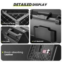 Moottoripyörän 45L takaboxi alumiininen kovakotelo lukittava vedenpitävä kiinnitysteline