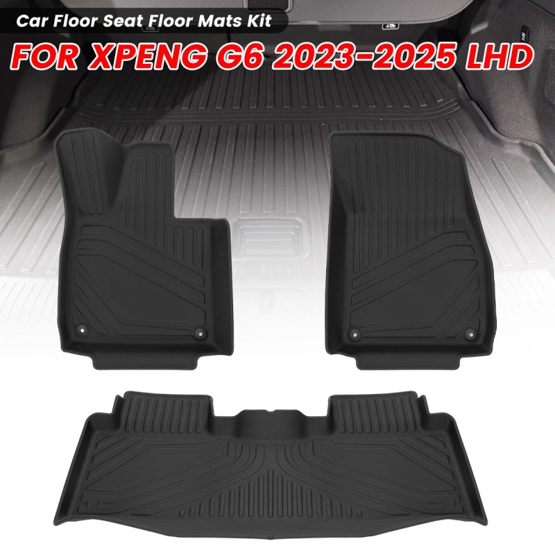 Räätälöidyt TPE-lattiamatot XPeng G6 2023–2025 vasemmalta ohjattaviin malleihin ja tavaratilaan
