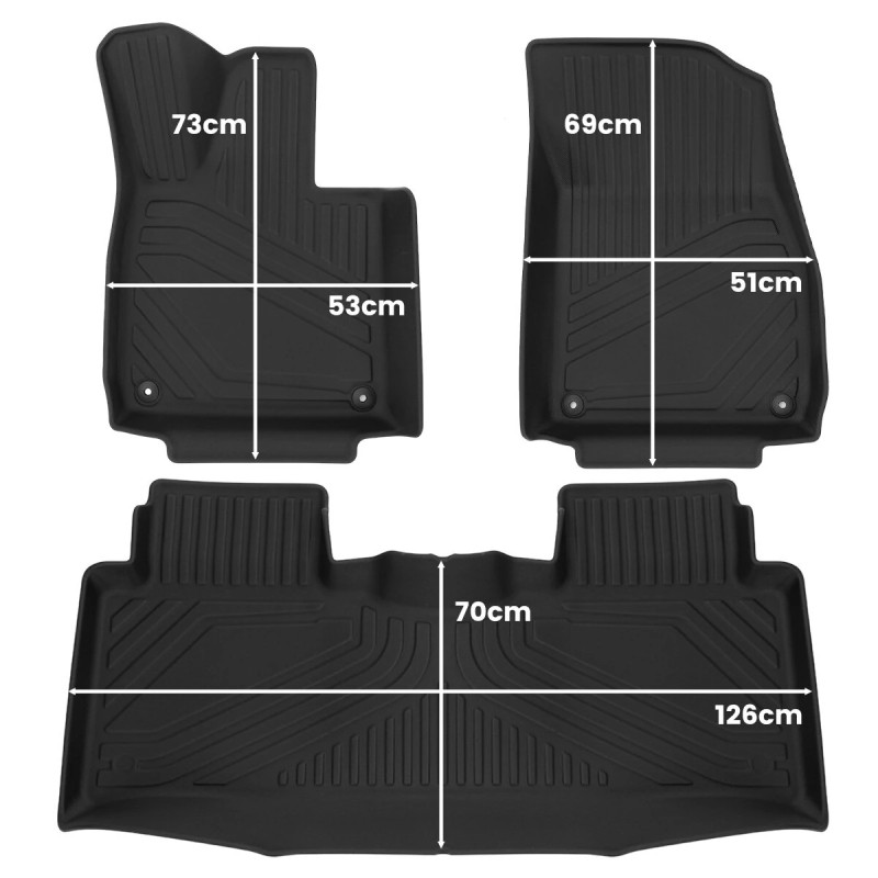 Räätälöidyt TPE-lattiamatot XPeng G6 2023–2025 vasemmalta ohjattaviin malleihin ja tavaratilaan