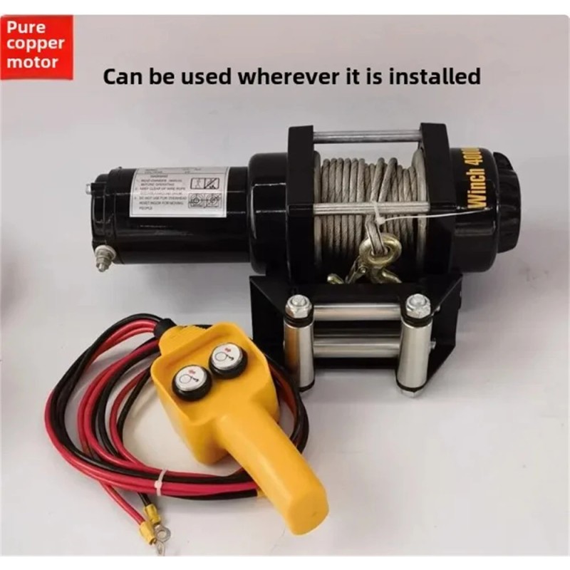 Sähkövinssi 12 V 1361 kg vetokyky 5 mm vaijeri kaukosäädin kompakti muotoilu