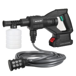 Autsome langaton kuusitoiminen korkeapainepesuri akulla viiden metrin letkulla ja vaahtopullolla