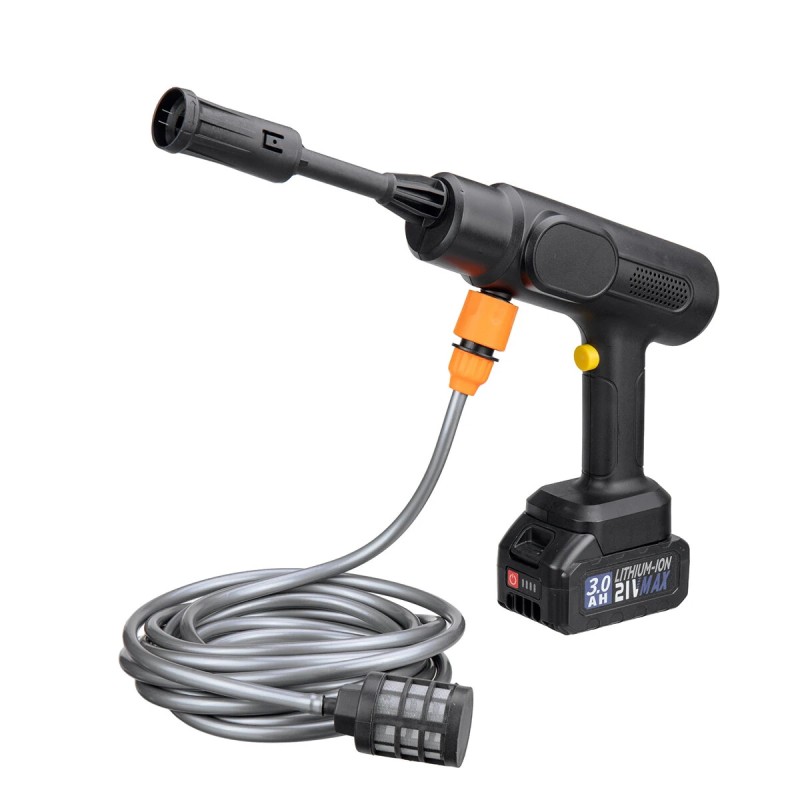 Kannettava langaton korkeapaineinen autonpesuvesipistooli kahdella 3 0 Ah akulla