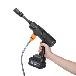 Kannettava langaton korkeapaineinen autonpesuvesipistooli kahdella 3,0 Ah akulla