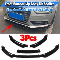 Etupuskurin huuli spoilerisarja Audi A4 B8.5 2013-2016 kiiltävän musta