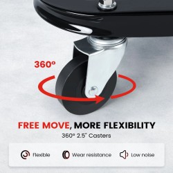 Vahvarakenteinen auton huoltojakkara mekaanikolle työkalulokerolla 120 kg kantavuus