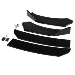 AUTSOME 4 kpl kiiltävä musta etupuskurin huulisarja universaali