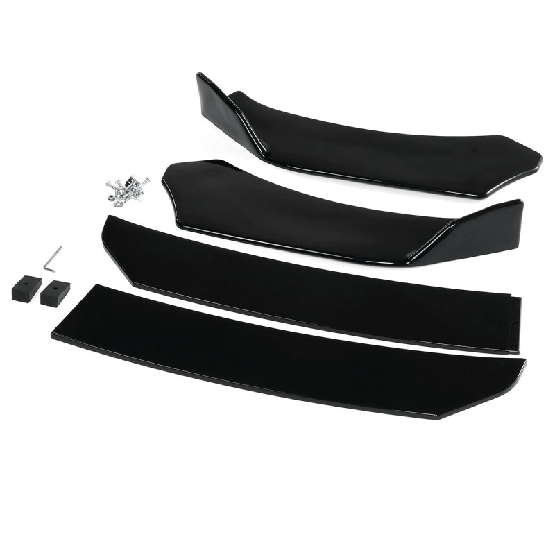 AUTSOME 4 kpl kiiltävä musta etupuskurin huulisarja universaali