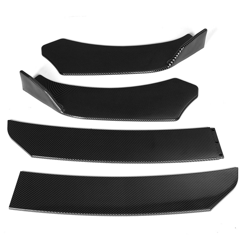 AUTSOME 4 kpl kiiltävä musta etupuskurin huulisarja universaali