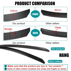 AUTSOME 4 kpl kiiltävä musta etupuskurin huulisarja universaali