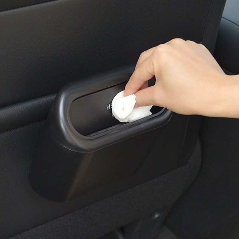 Yleismallinen auton roskakori roskapussipidike kiinnitettävä tilaa säästävä musta