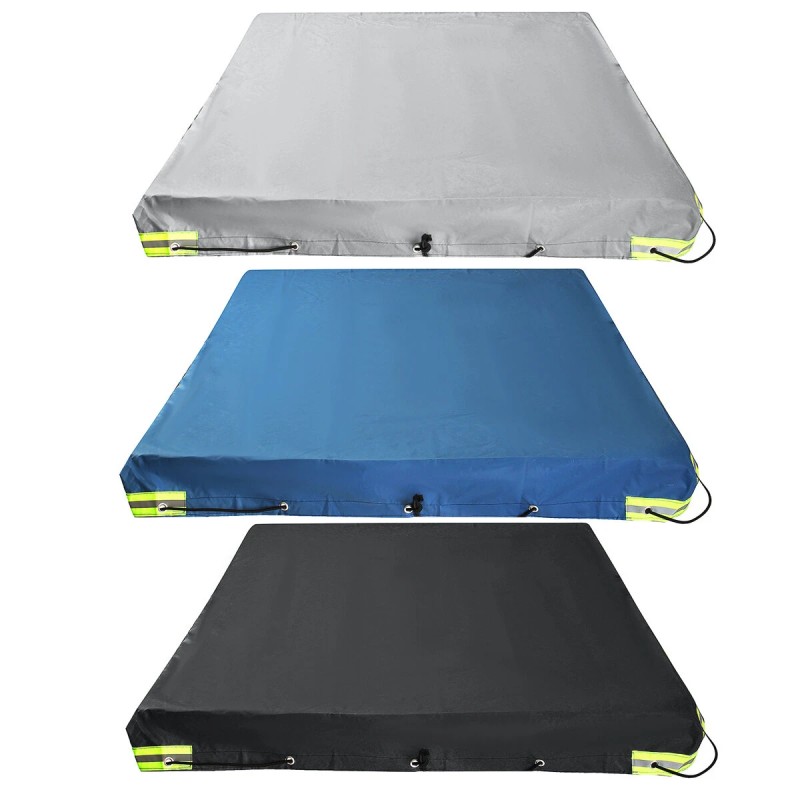 Perävaunun suojapeite 5 x 4 jalan vedenpitävä kestävä oxford-kangas heijastavat raidat kiinnityshihna