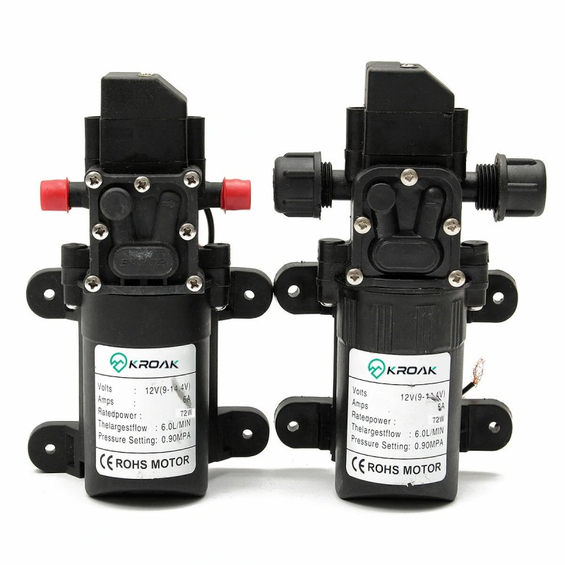 KROAK korkeapaineinen kalvopumppu 12V 72W 6l min 130PSI itseimevä FL 3308 matkailuvaunu vene
