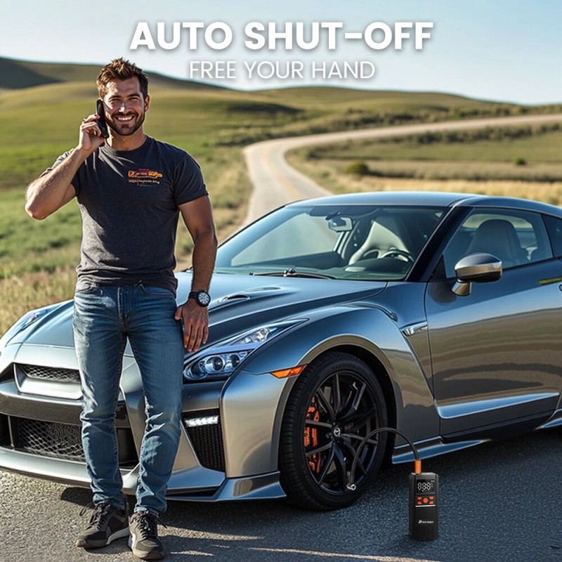 POPDEER PD-AP1 langaton kannettava rengaspumppu autolle 5000mAh 150PSI älykäs digitaalinen