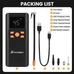 POPDEER PD-AP1 langaton kannettava rengaspumppu autolle 5000mAh 150PSI älykäs digitaalinen