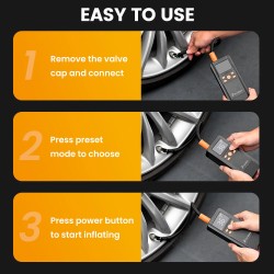 POPDEER PD-AP1 langaton kannettava rengaspumppu autolle 5000mAh 150PSI älykäs digitaalinen