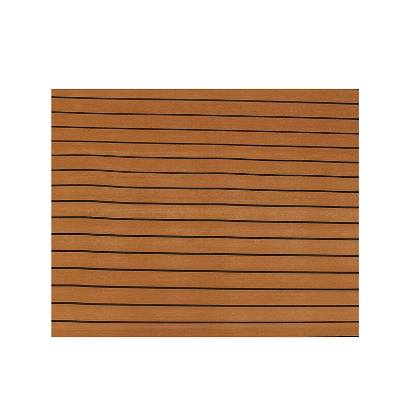 ELuto 240 cm x 90 cm x 5 mm EVA-vaahtomuovi tiikkikansi itsekiinnittyvä liukumaton veneenmatto