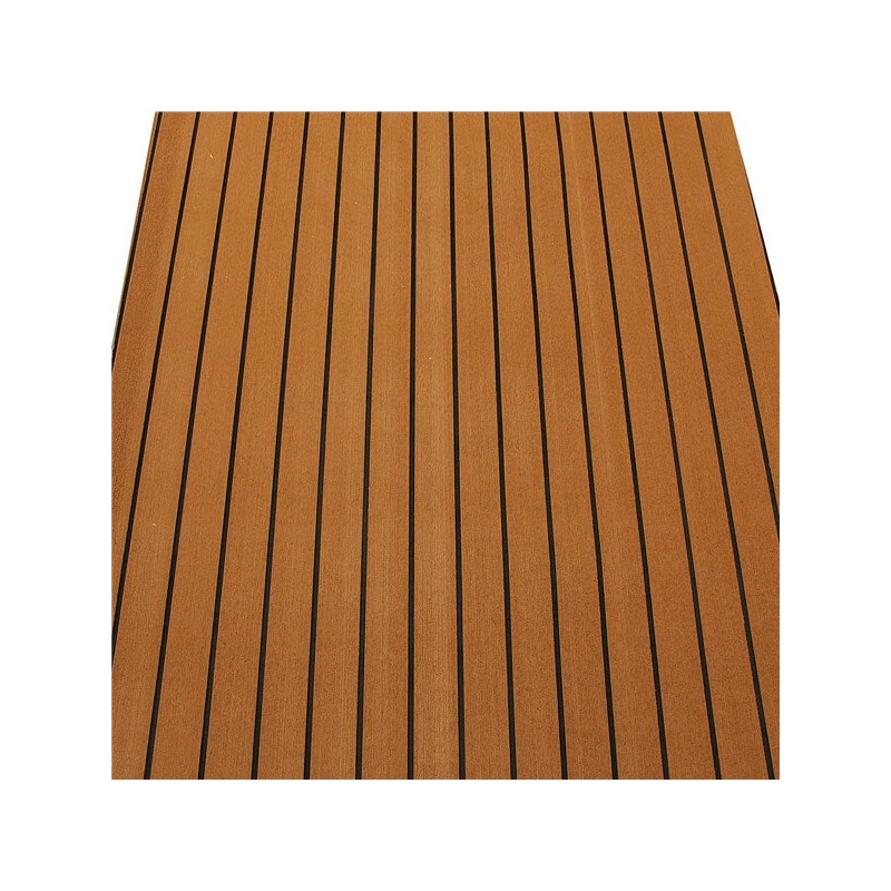 ELuto 240 cm x 90 cm x 5 mm EVA-vaahtomuovi tiikkikansi itsekiinnittyvä liukumaton veneenmatto