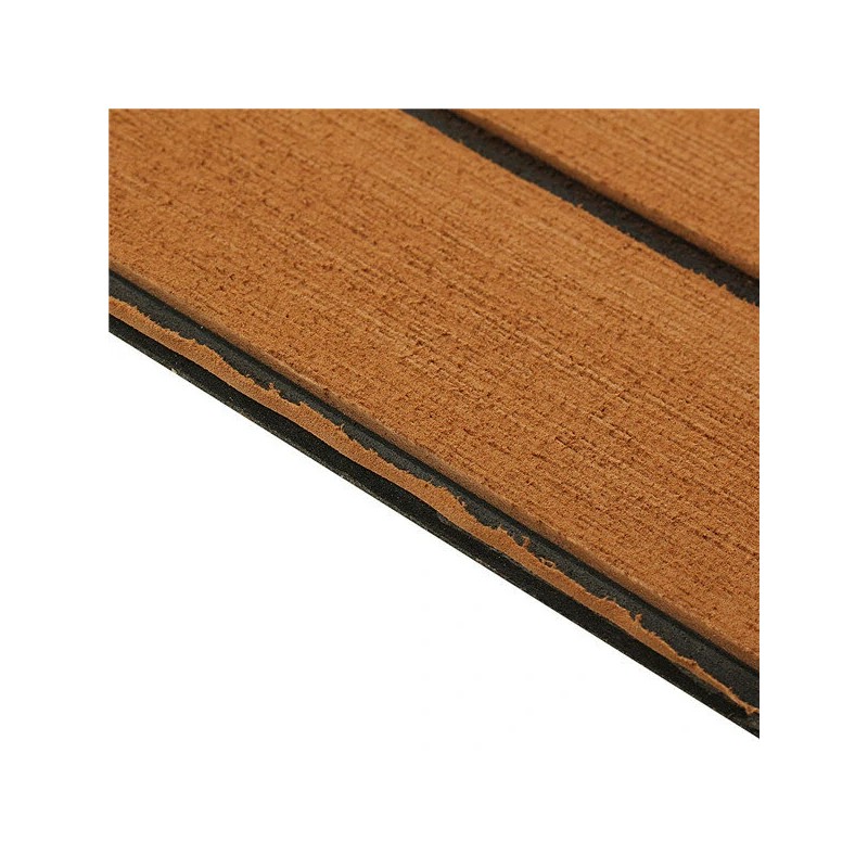 ELuto 240 cm x 90 cm x 5 mm EVA-vaahtomuovi tiikkikansi itsekiinnittyvä liukumaton veneenmatto