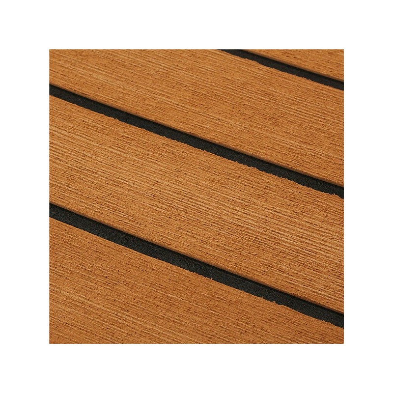 ELuto 240 cm x 90 cm x 5 mm EVA-vaahtomuovi tiikkikansi itsekiinnittyvä liukumaton veneenmatto