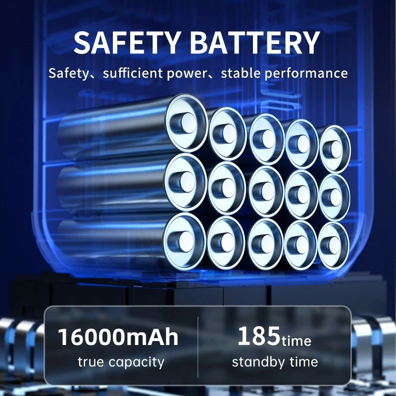 TUERBB nelitoiminen apukäynnistin ilmakompressori 16000mAh 1000A varavirtalaite