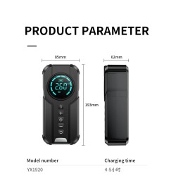 TUERBB nelitoiminen apukäynnistin ilmakompressori 16000mAh 1000A varavirtalaite