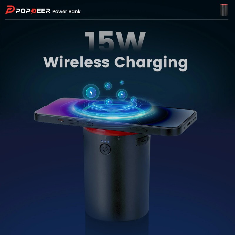 POPDEER PD-E Pro langaton nelitoiminen rengaspumppu autonpesuri pölynimuri varavirtalähde