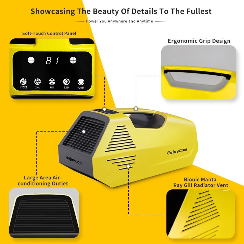 Enjoy Cool pieni kannettava ilmastointilaite autoon telttaan ja kotiin