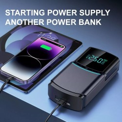 Kaksitoiminen auton apukäynnistin ja ilmakompressori monitoiminen renkaan täyttölaite tehopankki