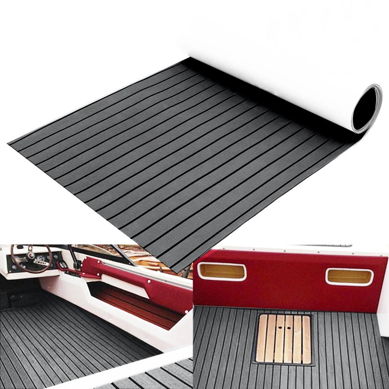 ELuto 240 x 90 x 6 mm veneen lattialevy tekotiikki etyleenivinyyliasetaatti vaahtolevy harmaa vedenpitävä