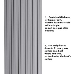 Harmaa 300x90x0,6 cm EVA venepohja tiikki-tyylinen lattiamatto