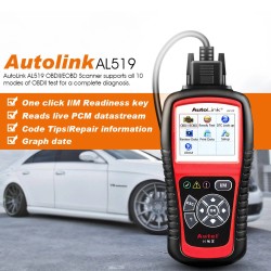 Autel AL519 OBD2 vianlukija auton diagnostiikkatyökalu koodinlukija päästöjen valmiustarkistus