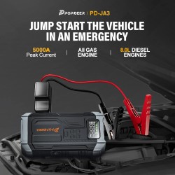 POPDEER PD-JA3 monitoiminen 5000A apukäynnistin ilmakompressorilla 150 psi maksimipaine