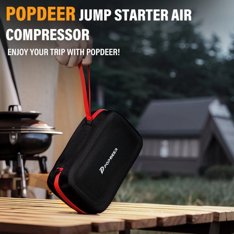 POPDEER PD-JA3 monitoiminen 5000A apukäynnistin ilmakompressorilla 150 psi maksimipaine