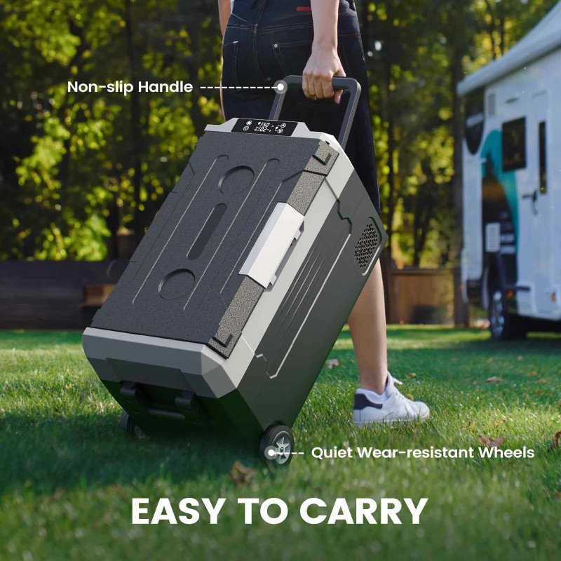 KROAK kaksivyöhykkeinen kompressorijääkaappi 35L 45L 55L 12V/24V kannettava