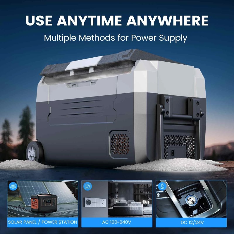 KROAK kaksivyöhykkeinen kompressorijääkaappi 35L 45L 55L 12V/24V kannettava