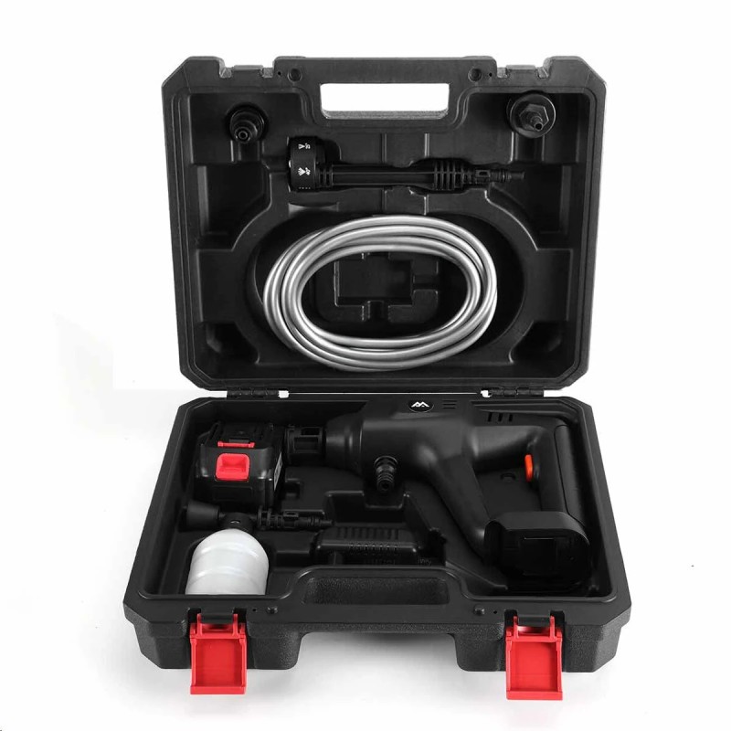 MUDIRO kannettava akkupainepesuri akulla 3500W 220bar harjaton moottori 6-toiminen suutin