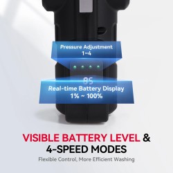 Andeman akkukäyttöinen harjaton painepesuri 3,0Ah kahdella akulla 6-toiminen auton ja puutarhan suihkupistooli