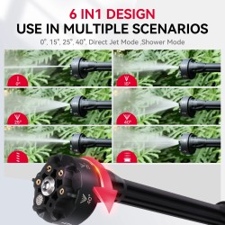 Andeman langaton painepesuri 75 bar harjaton moottori 4 paineasetusta lcd-näyttö 2x4,0Ah akku