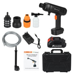 Langaton akkukäyttöinen painepesuri EW-S03 500W 60 barin 15000mAh 6-toiminen suutin vaahtopullolla autonpesuun