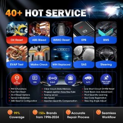 Autel MaxiCOM MK900BT auton diagnostiikkatyökalu 8-tuumainen näyttö bluetooth-yhteys kaksisuuntainen ohjaus yli 40 huoltoa