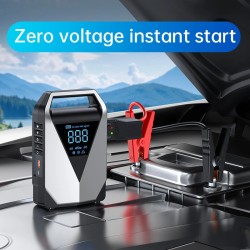 Kannettava 3000A/4500A autokäynnistin ja ilmakompressori 150PSI renkaiden täyttö USB-C-tulo varavirtalähde LED-hätävalo