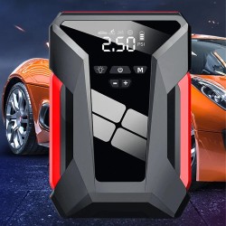 Nelitoiminen 12-volttinen autohätäkäynnistin 38000mAh digitaalinäytöllä rengaspainetestillä ja taskulampulla