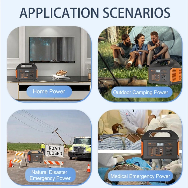 JSDSOLAR JSD010 500W 460Wh 220V EU-versio energiavarastolaatikko varavirtalähde monilaitteiden lataukseen retkeilyyn