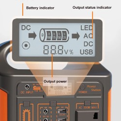 JSDSOLAR JSD010 500W 460Wh 220V EU-versio energiavarastolaatikko varavirtalähde monilaitteiden lataukseen retkeilyyn
